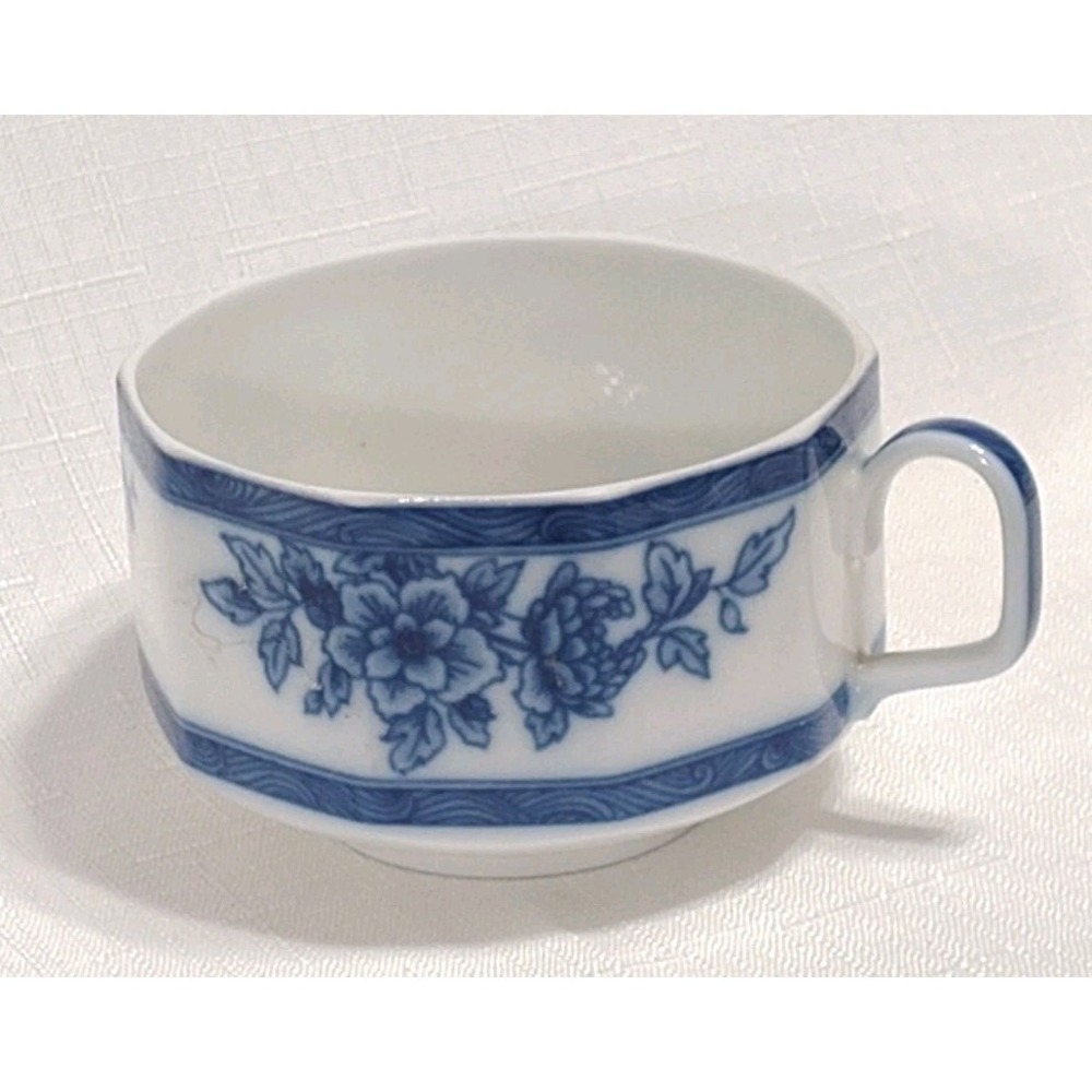 Vintage Kaiser W Germany Tsinan Mug Cobalt Blue & White Flowers On Vine HTF Rare